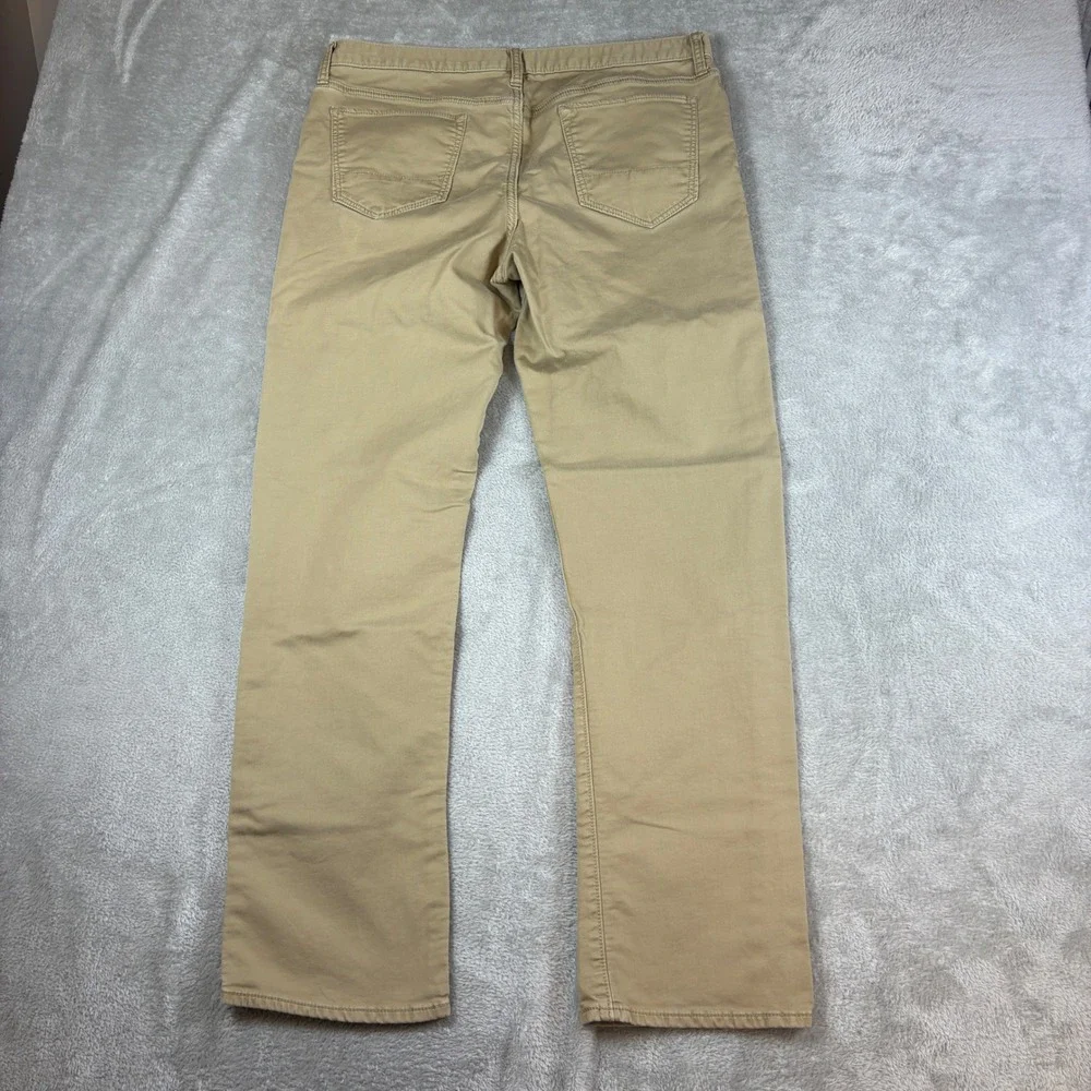 Banana Republic Jeans Mens 36x34 (Fits 36x32) Travel Jean Slim Fit Khaki Stretch